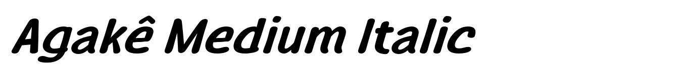 Agakê Medium Italic